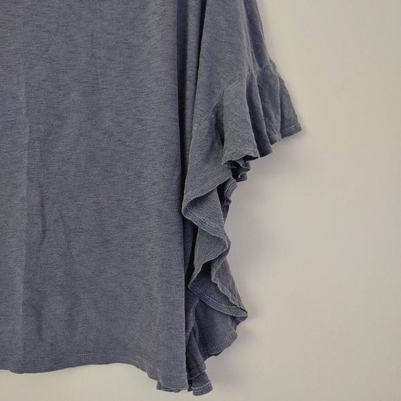 Sundry Ruffle Sleeve Tee Boxy Short Sleeve Top Pima Cotton Size Large - Picture 14 of 15